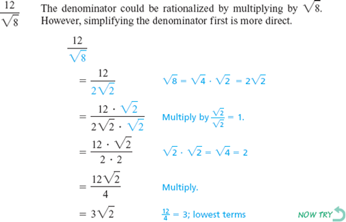 Solved: Rationalize each denominator. See Examples.EXAMPLE Rati ...