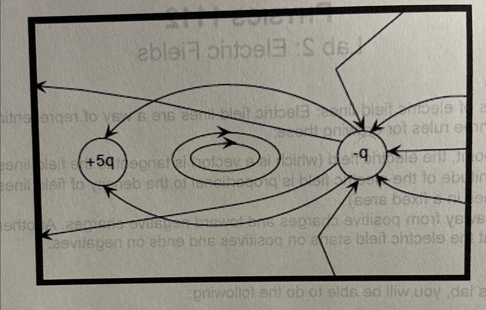 Solved Examine the electric field lines shown at the top of | Chegg.com