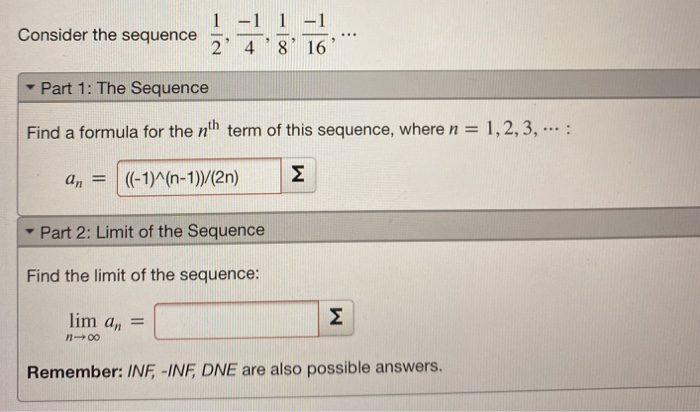 Solved 1 Consider The Sequence 2 4 8 16 Part 1 The S Chegg Com