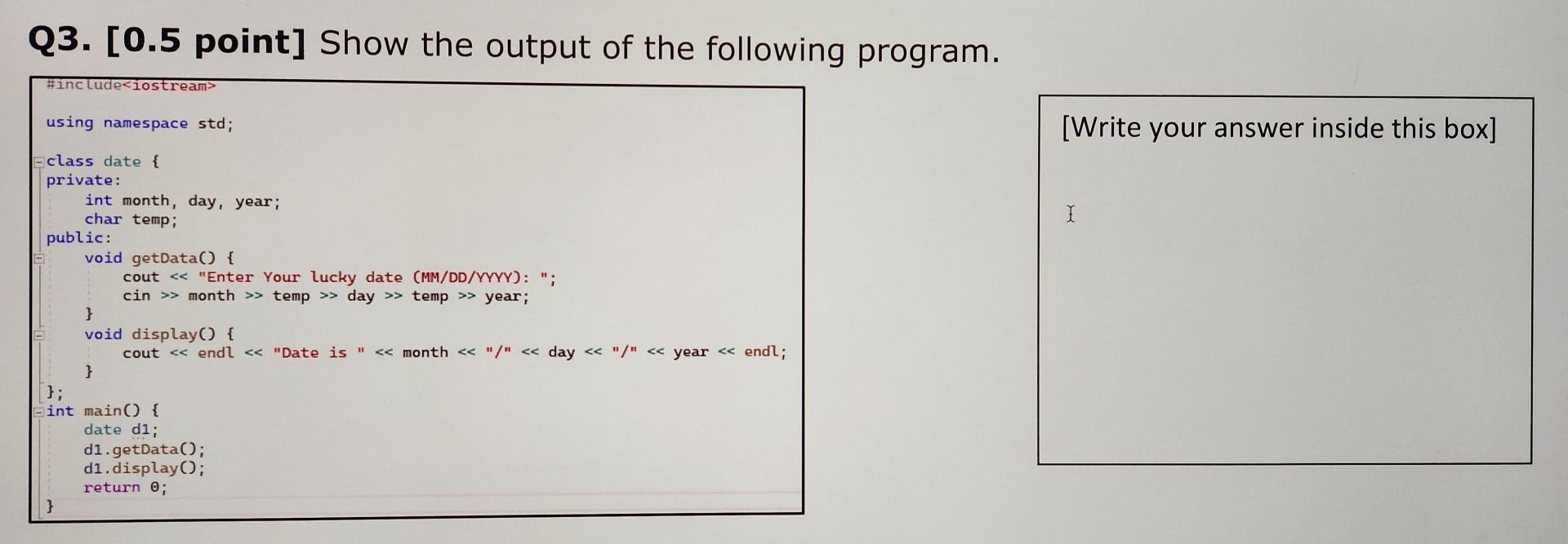 Solved Q2. [5∗0.2=1 points ] Consider the following code | Chegg.com