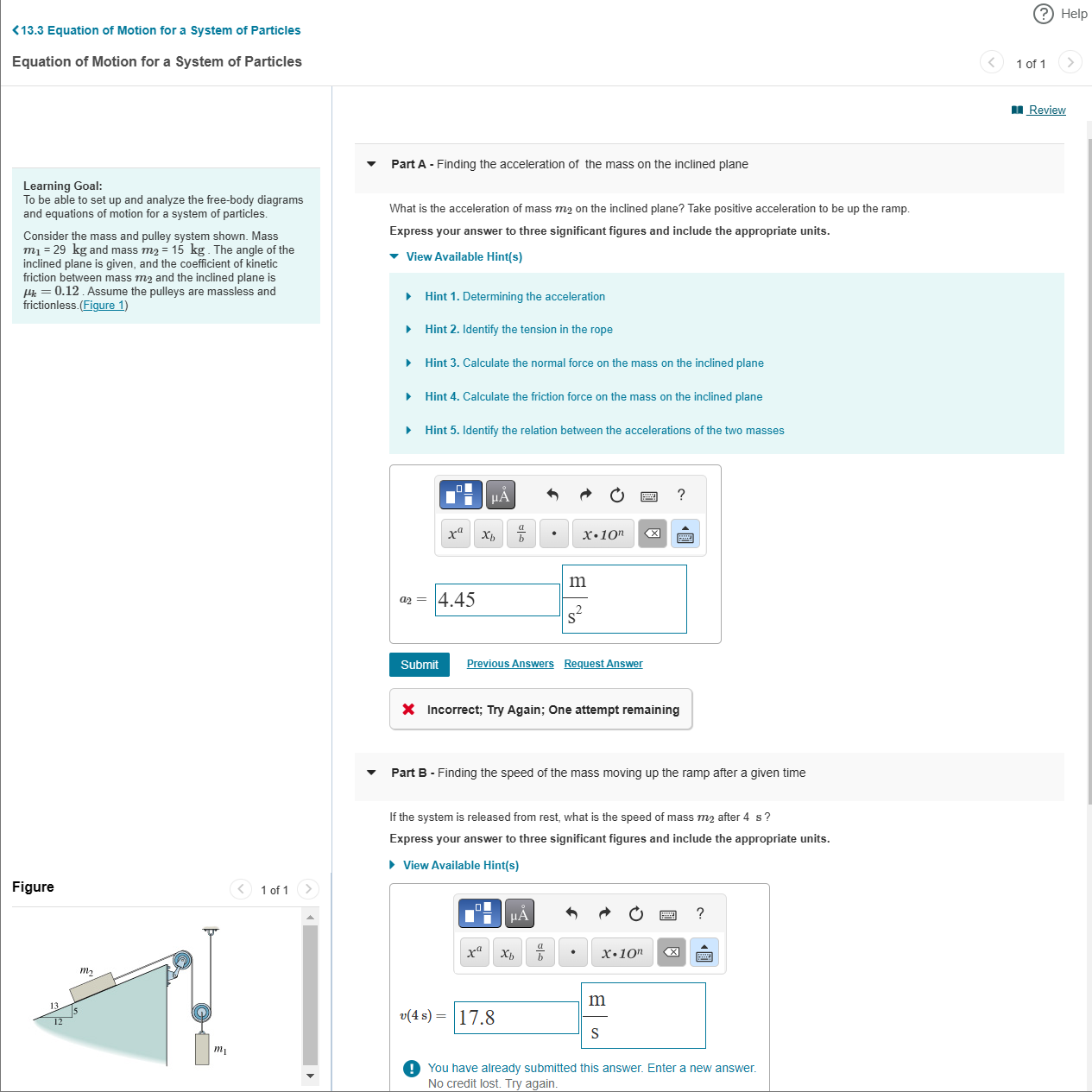 Solved Learning Goal:To be able to set up and analyze the | Chegg.com