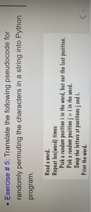 Solved . Exercise #5: Translate the following pseudocode for | Chegg.com