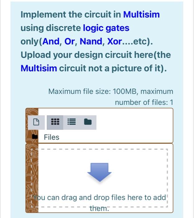 Solved Implement the circuit in Multisim using discrete | Chegg.com