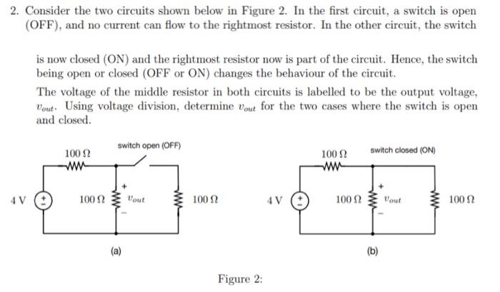 Solved 2. Consider the two circuits shown below in Figure 2. | Chegg.com