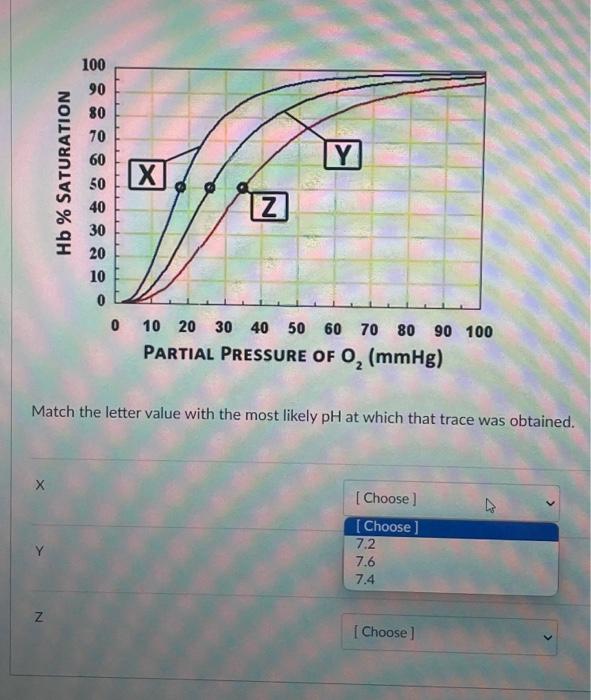 Solved Match the letter value with the most likely pH at | Chegg.com
