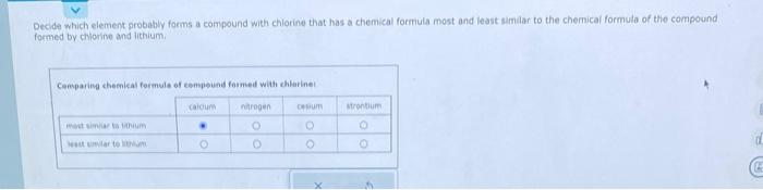 Solved Decide which element grobably forms a compound with | Chegg.com