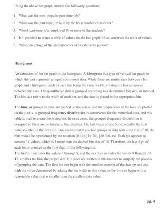Solved Notes and Problems (Describing data using Graphs) Pie | Chegg.com