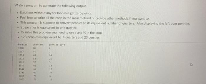 Solved Write a program to generate the following output. • | Chegg.com