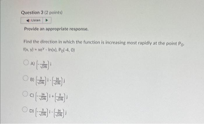 Solved Provide an appropriate response. Find the direction | Chegg.com
