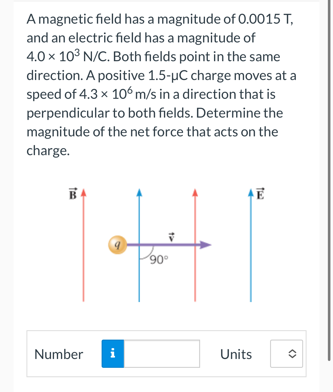 Solved A magnetic field has a magnitude of 0.0015T, ﻿and an | Chegg.com