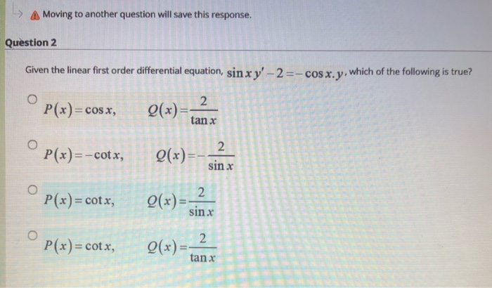 Solved Question 1 Solve the given linear differential | Chegg.com