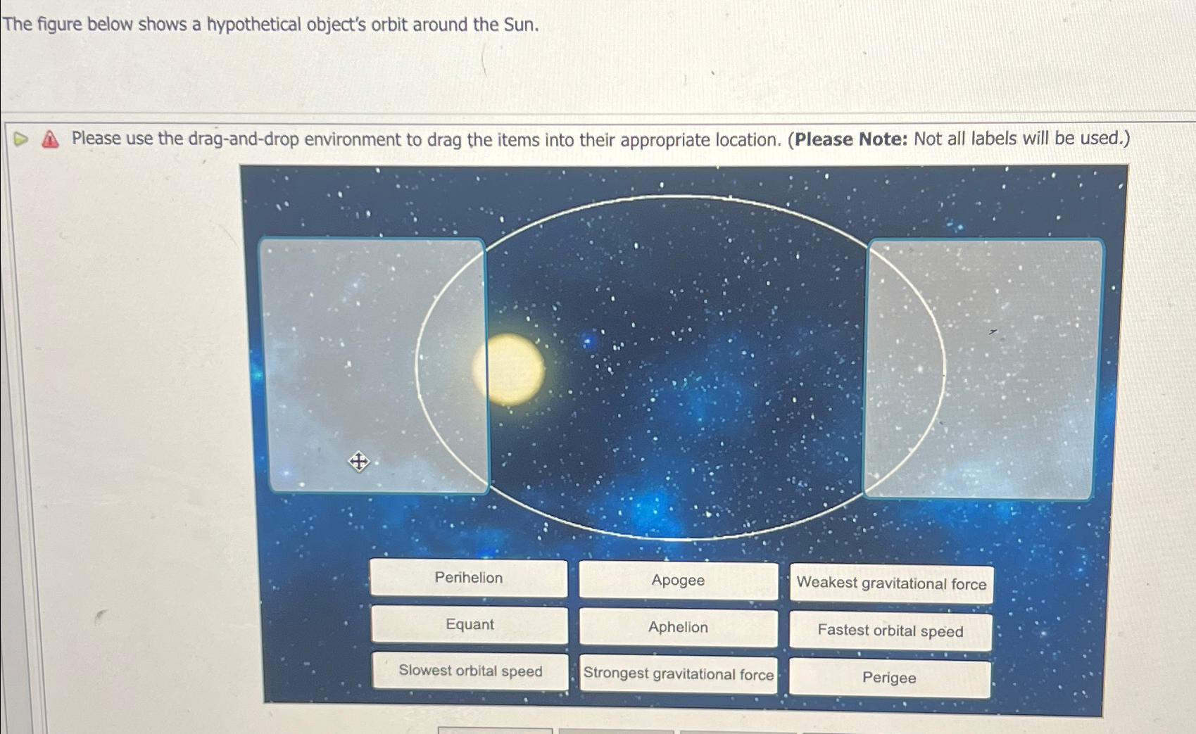 [Solved] The Figure Below Shows A Hypothetical Object's Orbit Around