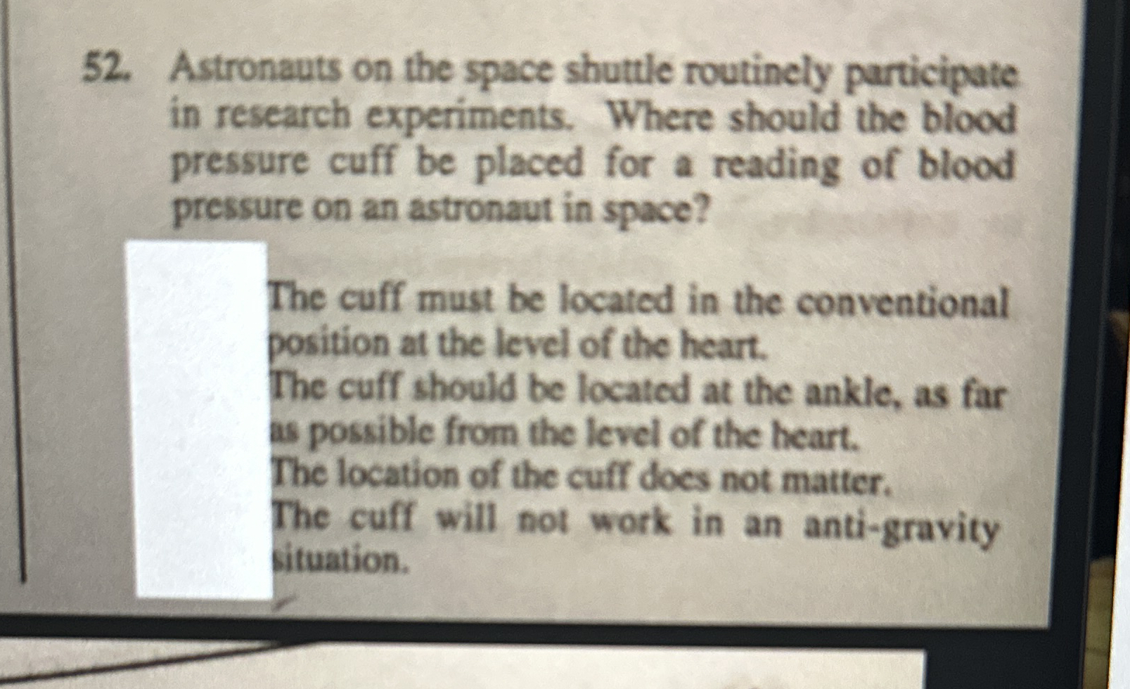 Solved Astronauts on the space shuttle routinely participate | Chegg.com