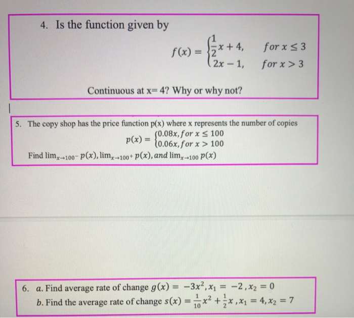 Solved 4. Is the function given by Ex+4, f(x) = 32 2x - 1, | Chegg.com