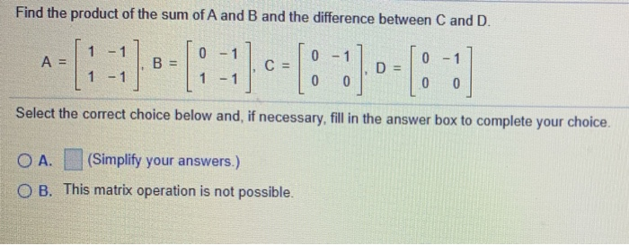 Solved Find The Product Of The Sum Of A And B And The | Chegg.com