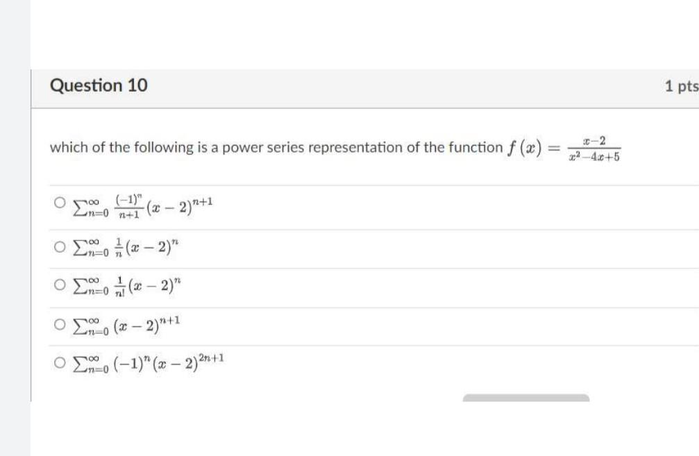 Solved which of the following is a power series | Chegg.com