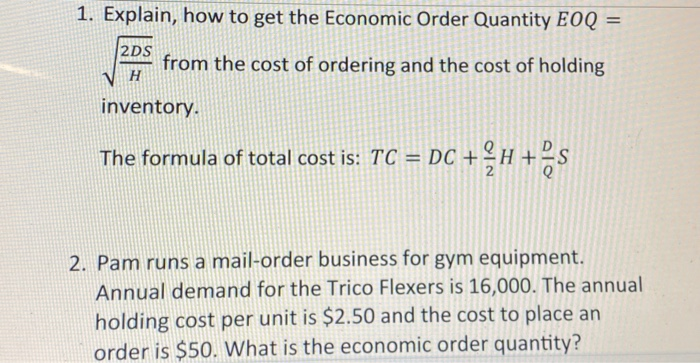 Cost Per Order Formula