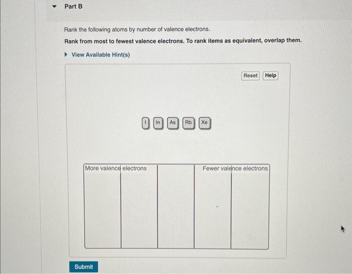 Part A Rank the following elements by atomic radius. | Chegg.com