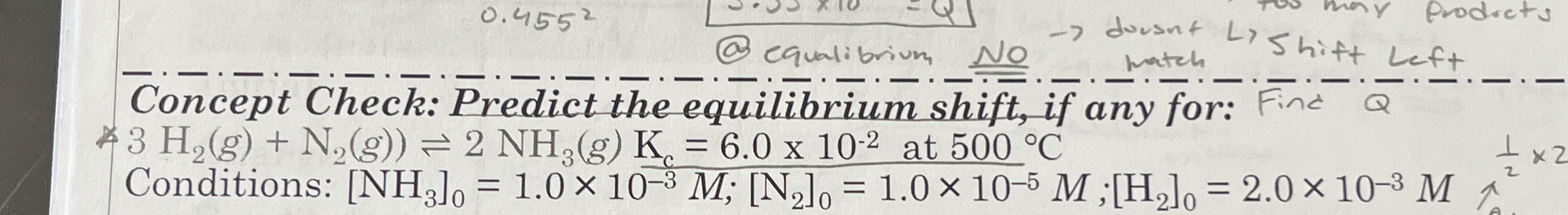 Solved Concept Check: Predict the equilibrium shift, if any | Chegg.com