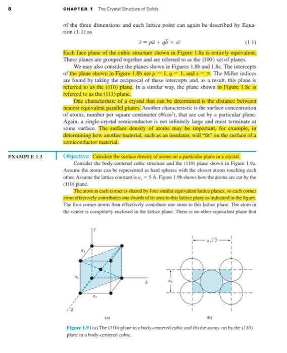 Solved 3- The Lattice Constant Of A Body Centered-cubic | Chegg.com