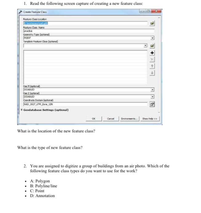 Solved Read the following screen capture of creating a new | Chegg.com