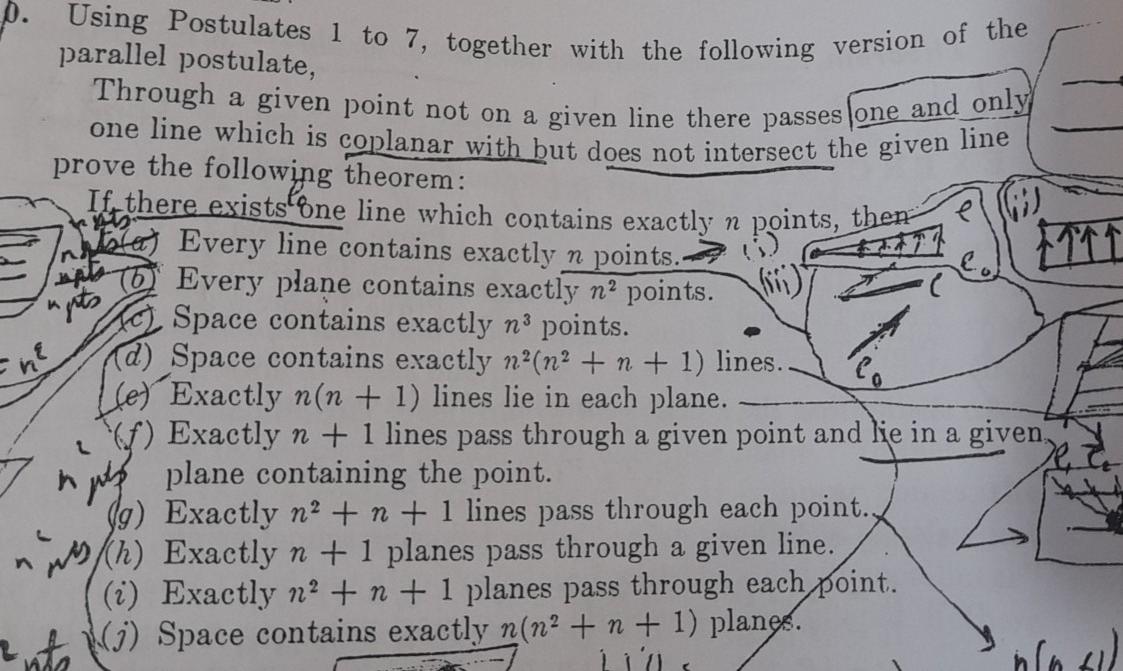 el puts p. Using Postulates 1 to 7, together with the | Chegg.com