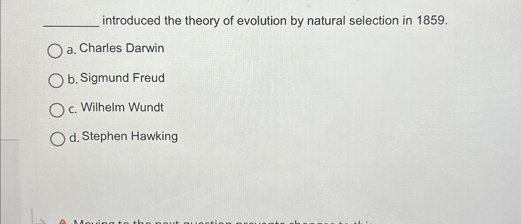who introduced the theory of evolution by natural selection in 1859