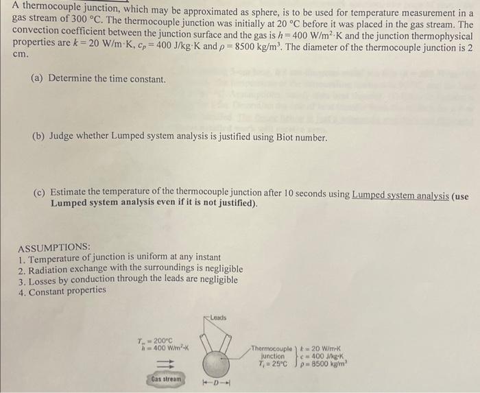 A thermocouple junction, which may be approximated as