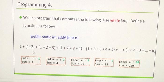 Solved Programming 4. Write a program that computes the | Chegg.com