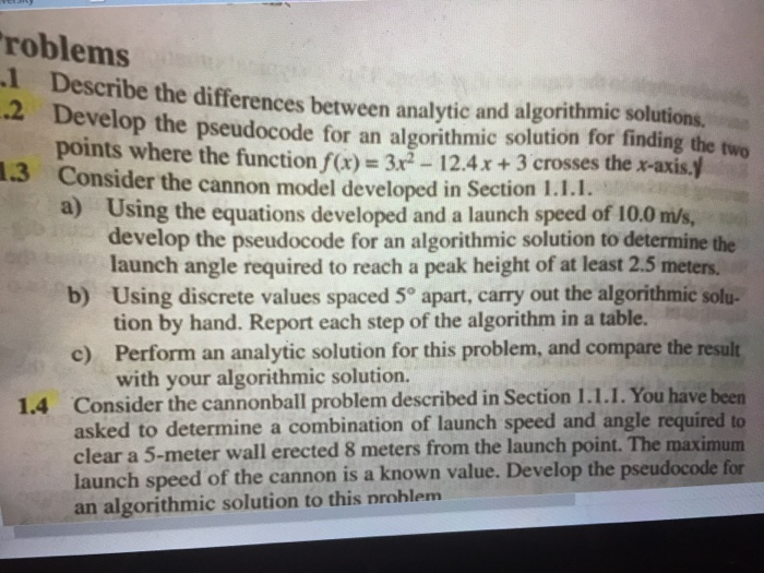 Solved roblems Describe the differences between analytic and | Chegg.com