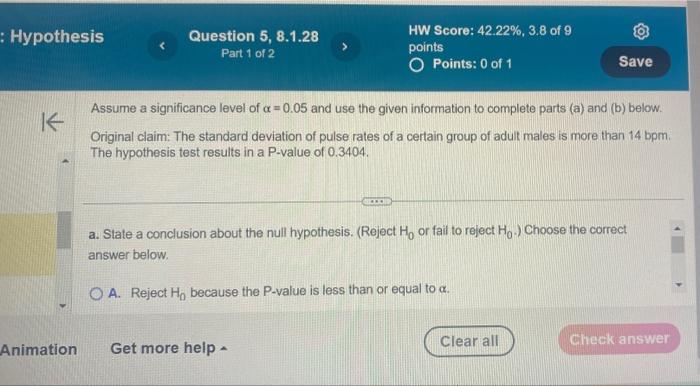 Solved Assume a significance level of α=0.05 and use the | Chegg.com