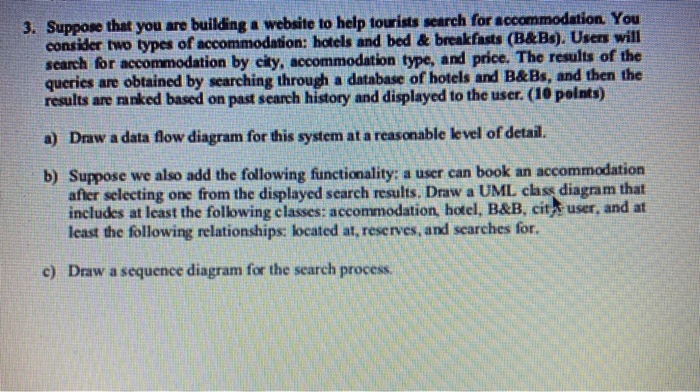Solved 3. Suppose that you are building a website to help | Chegg.com