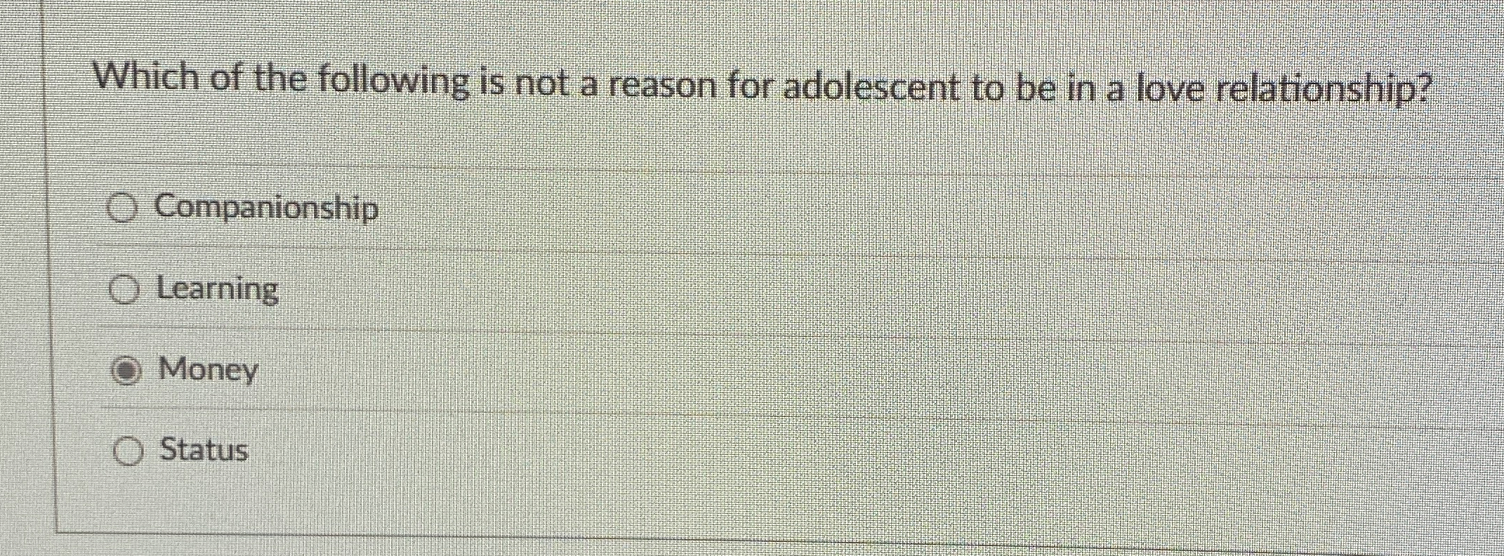 Solved Which of the following is not a reason for adolescent | Chegg.com