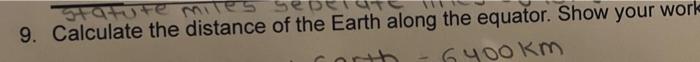 Solved 9. Calculate the distance of the Earth along the | Chegg.com