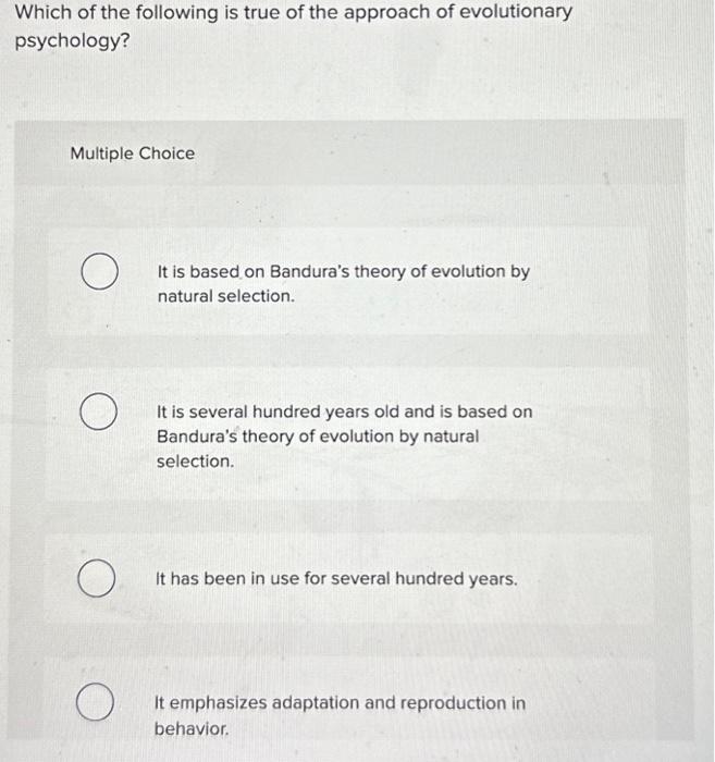 Solved Which of the following is true of the approach of | Chegg.com
