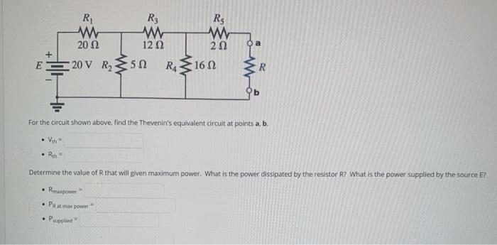 Solved R Rs Re W 2022 20 V R2 12 12 2 W A E 512 R 1612 R Chegg Com