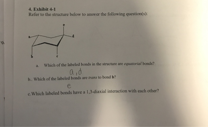 Solved 4. Exhibit 4-1 Refer to the structure below to answer | Chegg.com