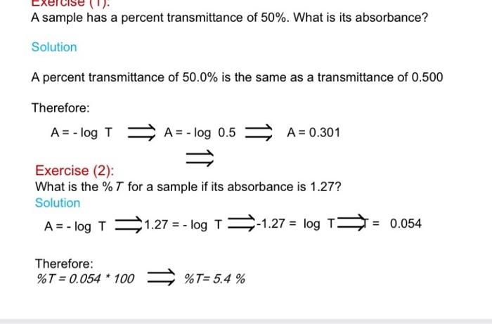 solved-a-sample-has-a-percent-transmittance-of-50-what-is-chegg