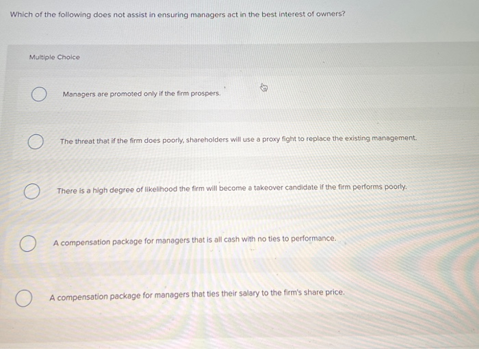 Solved Which of the following does not assist in ensuring