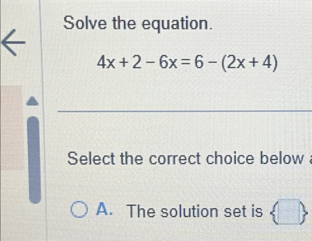 solution set of the equation x 2 3x 4 6