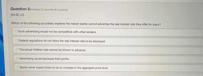 Solved Question 1multiple Choice Worth 5 Points 0402 Lc