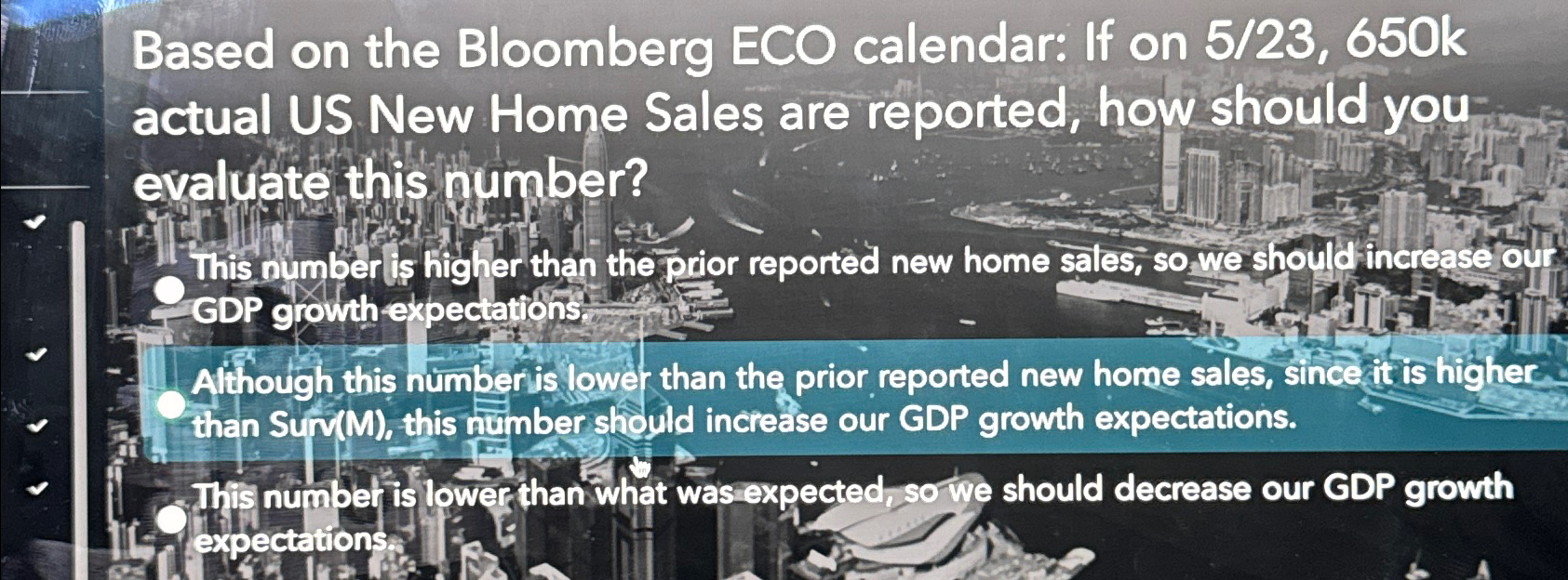 Solved Based on the Bloomberg ECO calendar If on 523,650k