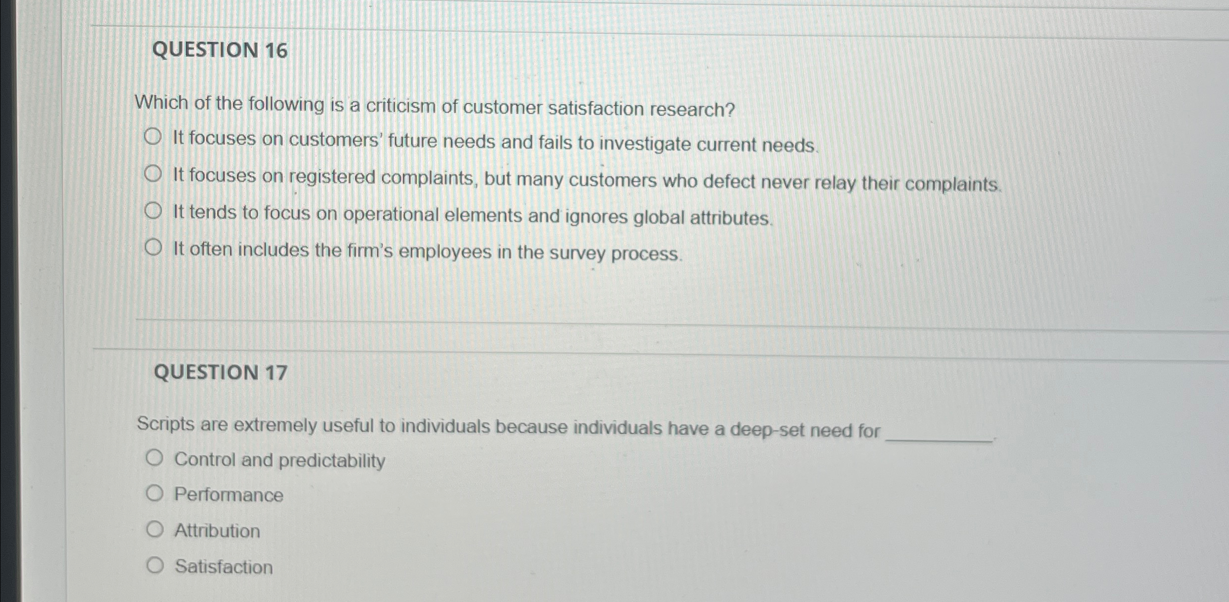 Solved QUESTION 16Which of the following is a criticism of | Chegg.com