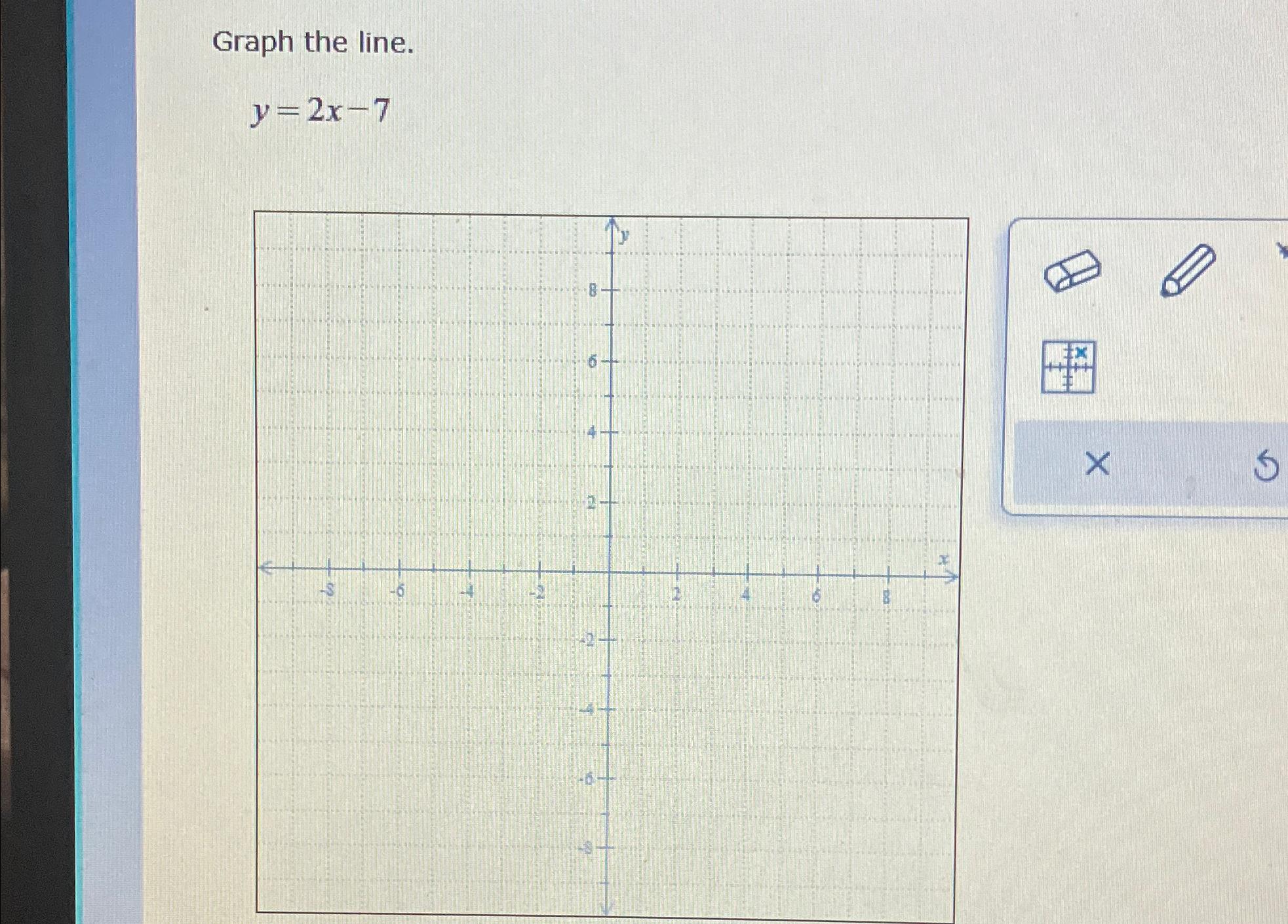 graph-the-line-y-2x-7-chegg