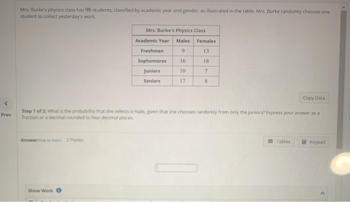 Solved Mrs Burke s Physics Class Has 98 Students Chegg solved-mrs-burke-s-physics-class-has-98-students-chegg