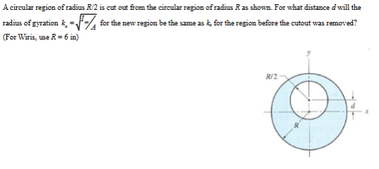 Solved A circular region of ﻿radius R2 is ﻿cut out from the | Chegg.com
