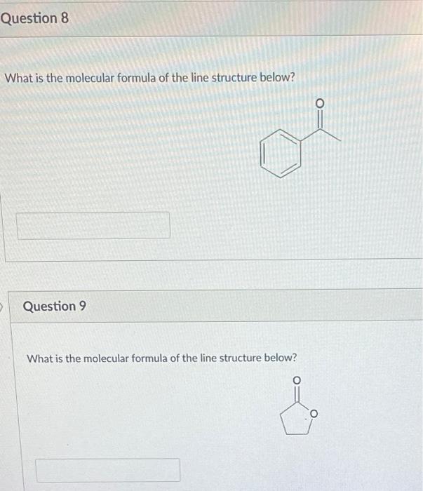 Solved What is the molecular formula of the line structure | Chegg.com