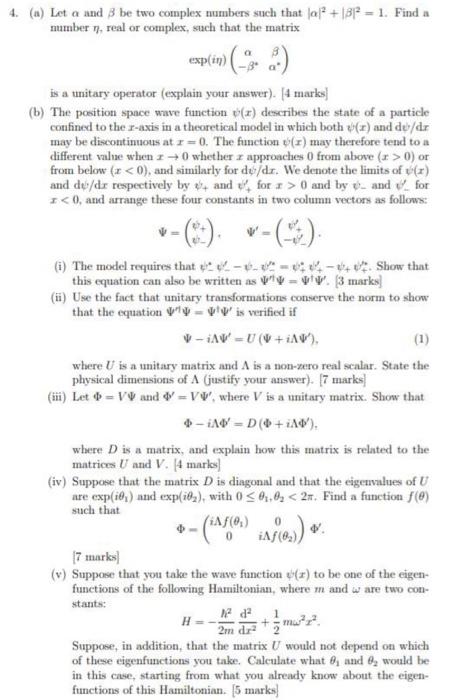 Solved 4. (a) Let a and 3 be two complex numbers such that | Chegg.com