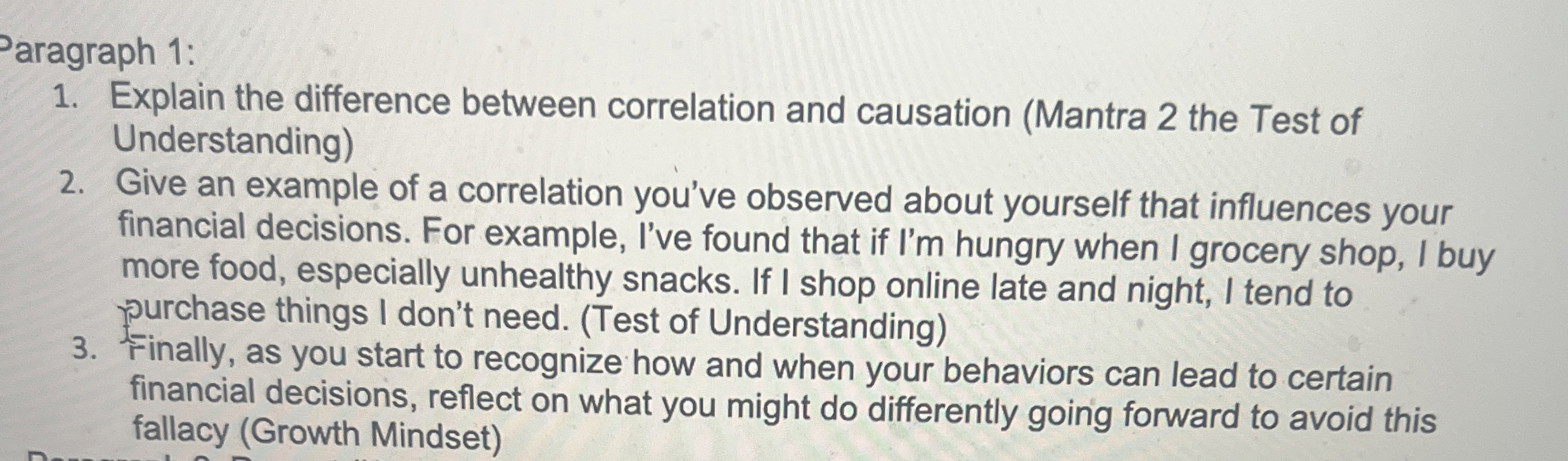 Solved Paragraph 1:Explain the difference between | Chegg.com
