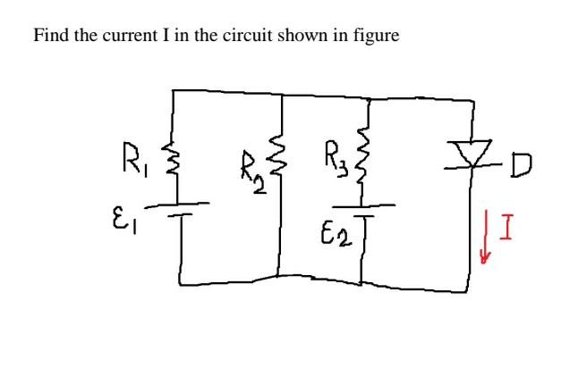 Solved Find the current I in the circuit shown in figure R, | Chegg.com